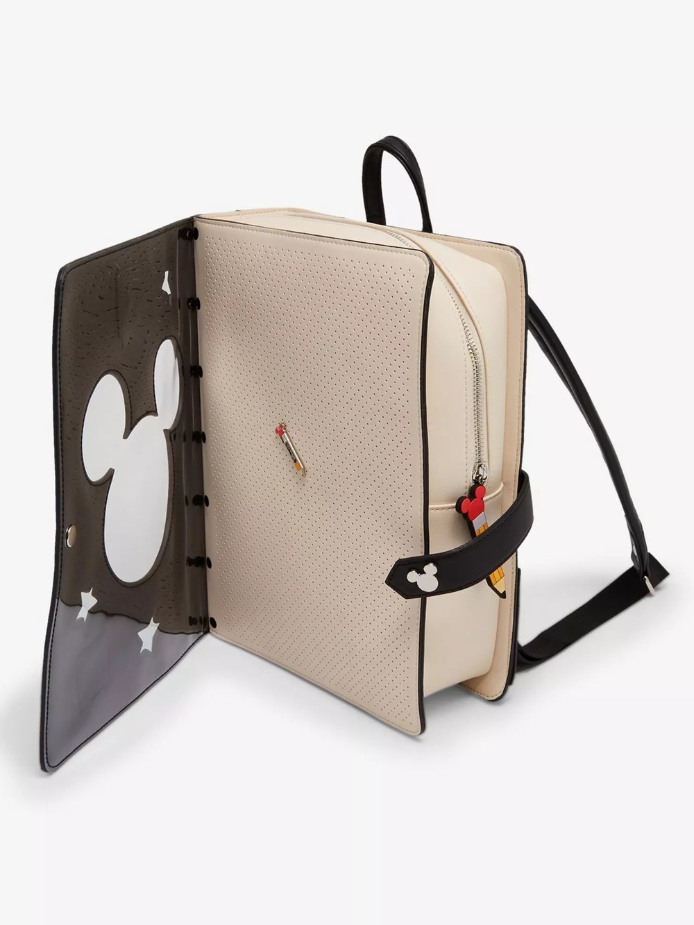 Loungefly Disney 100 Mickey Mouse Sketchbook Set- backpack, wallet and ears - Picture 10 of 16